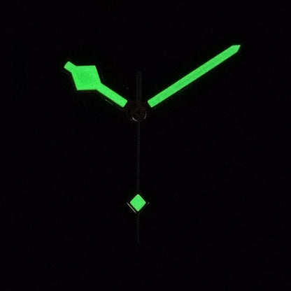 Modified Rose Gold+White Trim Watch Hands with Green Luminous for NH35 NH36