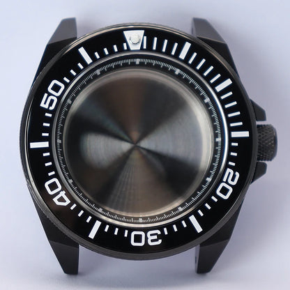 43.8mm Modified Samurai Diving Watch Case Sapphire Glass For NH35 NH36 NH38 4R36