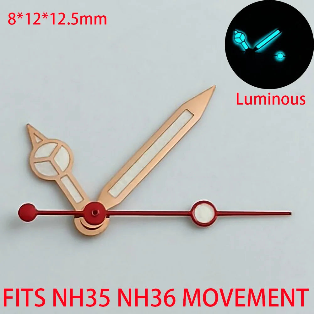 Watch Accessories Pointer NH 35 NH36 Hands Green/Blue Super Luminous Suitable For NH 35 NH36 Movement