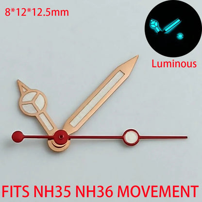 Watch Accessories Pointer NH 35 NH36 Hands Green/Blue Super Luminous Suitable For NH 35 NH36 Movement