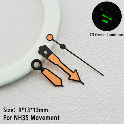 Watch Hands C3 Green Luminous Multi Color Suitable For NH34 NH35 Movement
