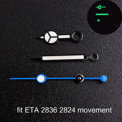 Watch hands green luminous hands fit NH 35 NH36 ETA 2836 2824 Miyota 8205 8215 movement