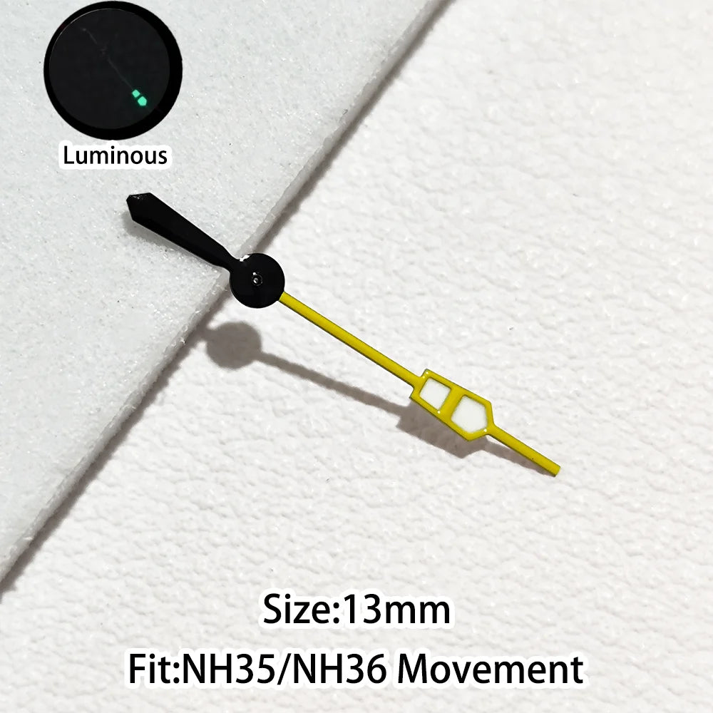 Green/Blue Green Luminous Watch Hands Fit NH35 NH36 Personalized Second Hand