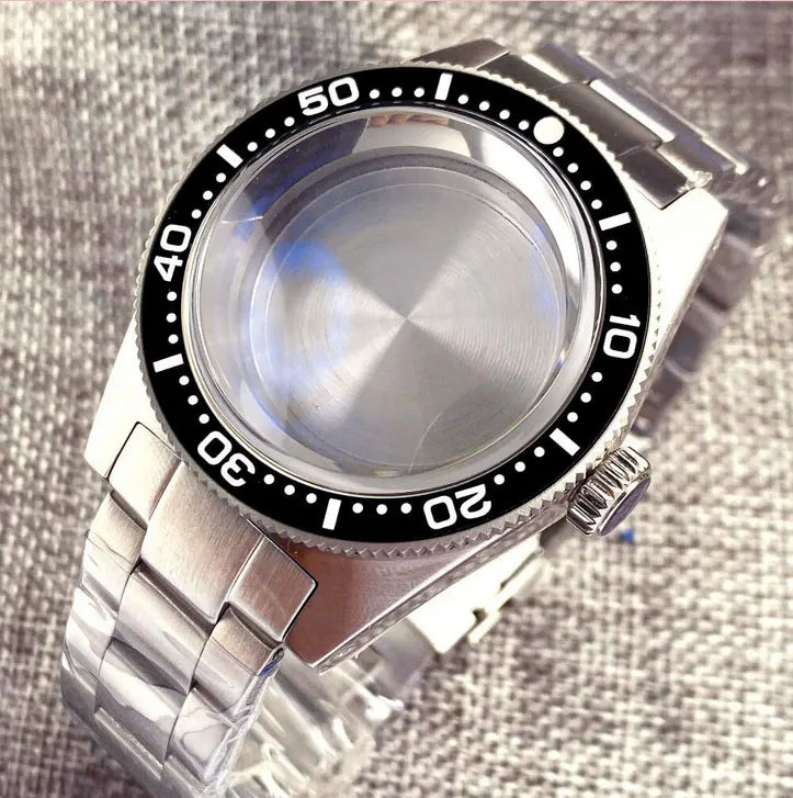 40mm Sapphire Glass Watch Case Fit NH34 NH35 NH36 ETA 2824 300M Water Resistance