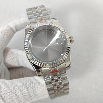 36/39mm Watch Case Transparent Back Cover with Date Window for NH35 NH36