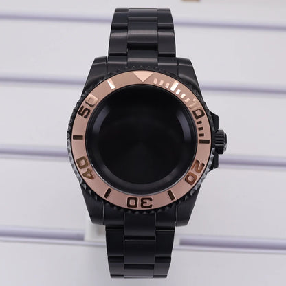 40mm Watch Case PVD Strap Sapphire For NH35 NH36 NH34 ETA 2824 8215 GMT SUB