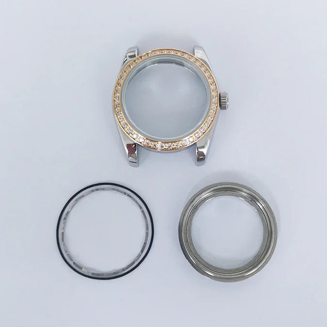 36/39mm Watch Case Transparent Caseback Sapphire Crystal for NH35/NH36/4R/7S