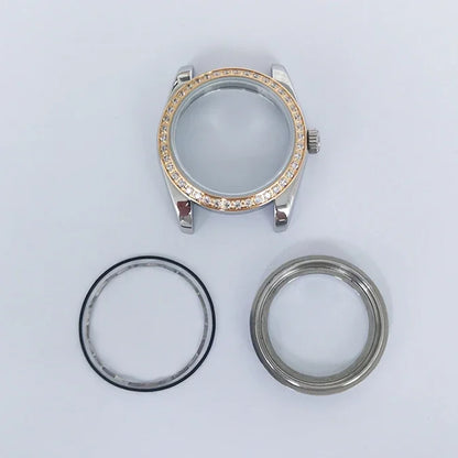 36/39mm Watch Case Transparent Caseback Sapphire Crystal for NH35/NH36/4R/7S