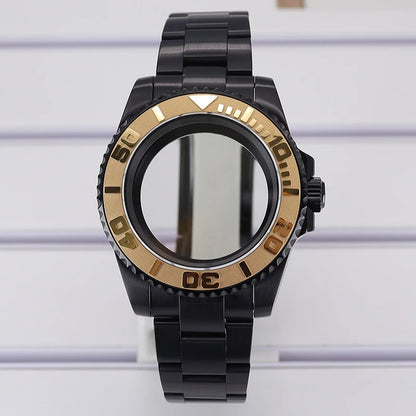 40mm Watch Case PVD Strap Sapphire For NH35 NH36 NH34 ETA 2824 8215 GMT SUB
