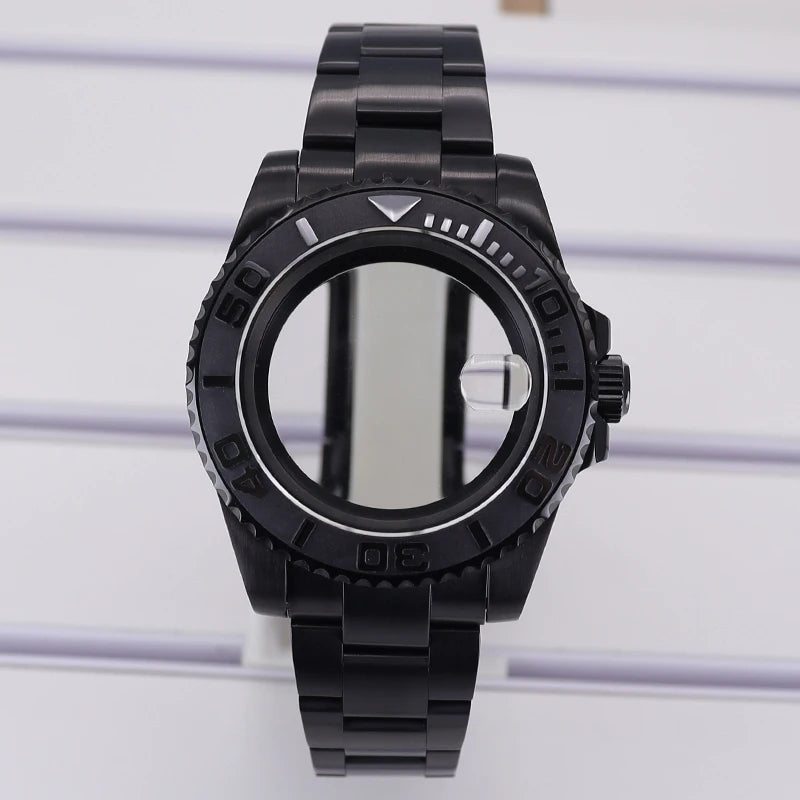 40mm Watch Case PVD Strap Sapphire For NH35 NH36 NH34 ETA 2824 8215 GMT SUB