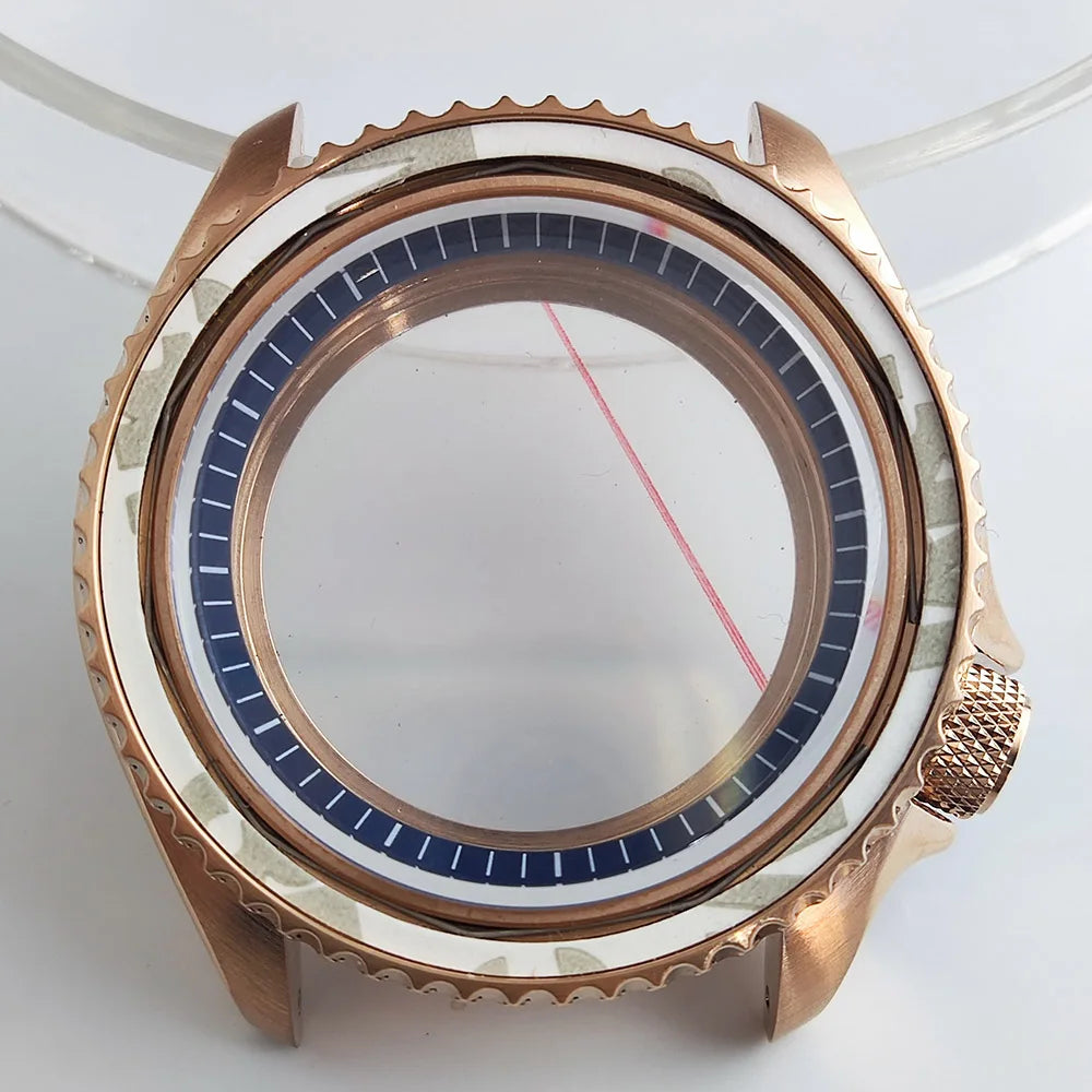 Plane Sapphire Glass Ceramic Bezel Stainless Steel Watch Case Fit NH 35 NH36 Movement High End Waterproof Watch Case