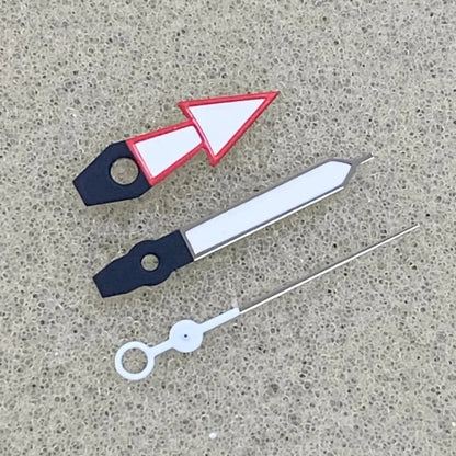 Red and White Arrow Shape Green Luminous Watch Hands for NH35/NH36/4R/7S