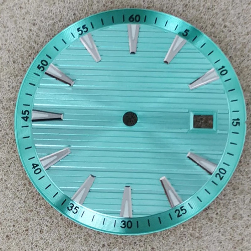 33.5mm No Logo Watch Dial  Arabic Numerals Green Luminous for NH35/NH36/4R/7S
