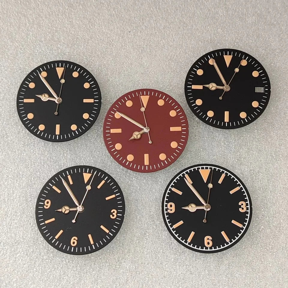 28.5mm Retro Submarine Dial And Hand With 369 Digits Suitable For NH34 NH35 NH36