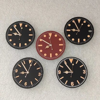 28.5mm Retro Submarine Dial And Hand With 369 Digits Suitable For NH34 NH35 NH36