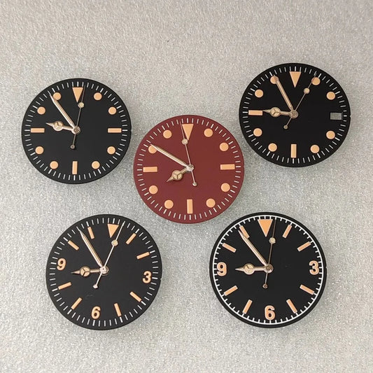 28.5mm Retro Submarine Dial And Hand With 369 Digits Suitable For NH34 NH35 NH36