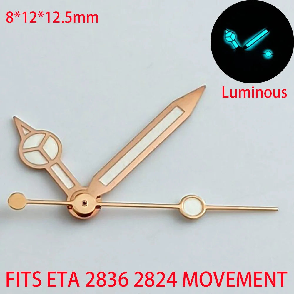 Watch Hands Blue Green Luminous Hands Fit NH 35 NH36 ETA 2836 2824 Miyota 8205 8215 Movement