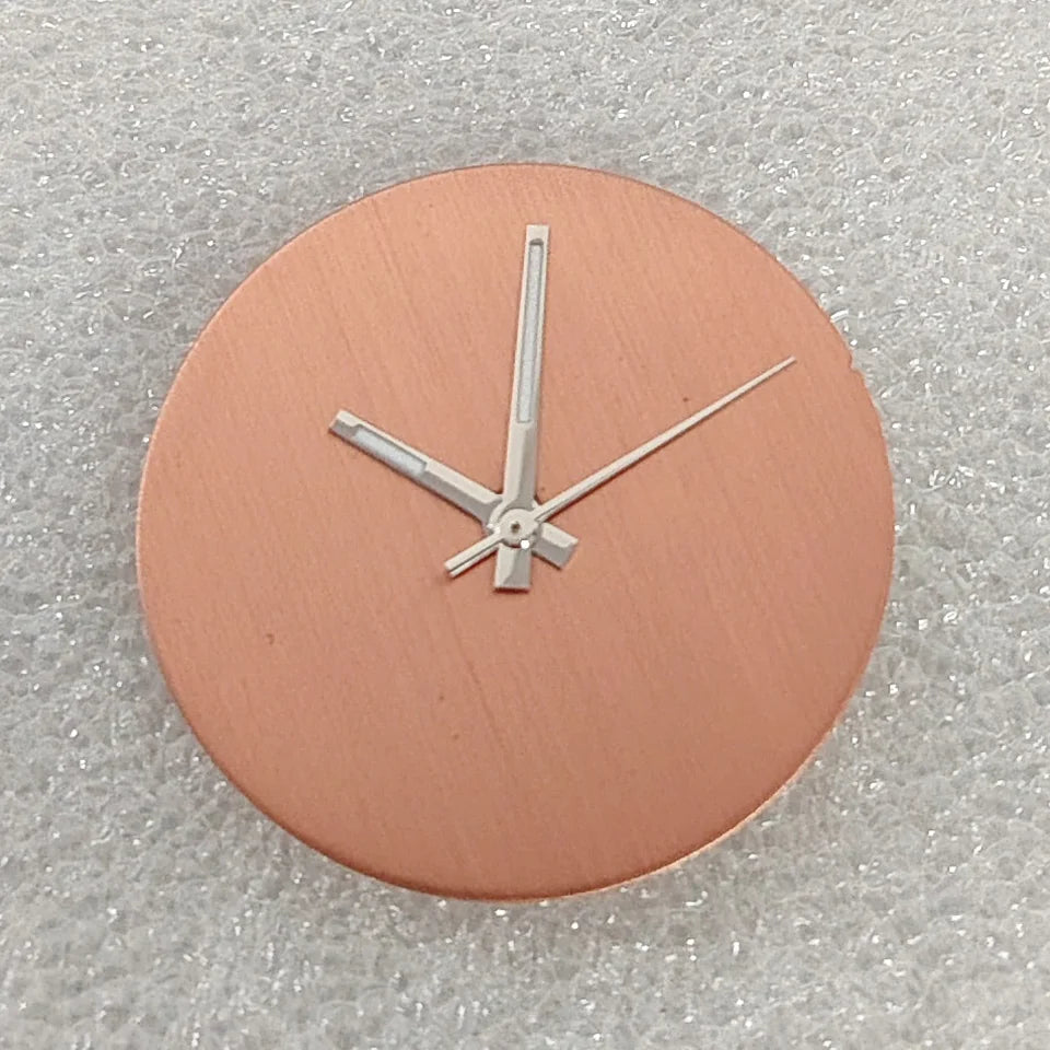 Solid Color No Date Vertical Striped Texture Watch dial with Hands for NH35/36