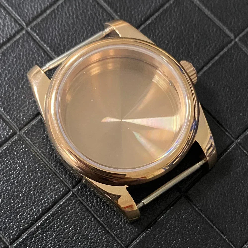 36/39mm Rose Gold Case Oyster Watch Case with Sapphire Crystal for NH35/NH36/4R