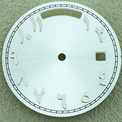 Modified 31mm Arabic Dual Calendar Watch Dial Suitable For 8285 Movement