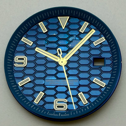39.5mm Land-Dwellwe GOLD Case+Strap Sapphire Glass Luminou 33.8mm Dial Fit NH35