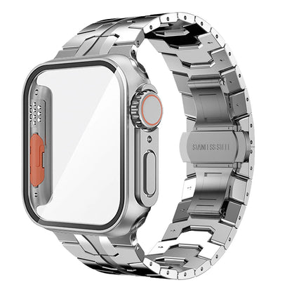 Stainless Steel Strap+PC Cover+Glass for Apple Watch Case Appearance Upgrade