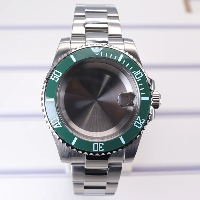 40mm Diver Case C3 Bezel Sapphire Glass For NH35 NH36 NH34 NH38 8215 Eta2824 SUB