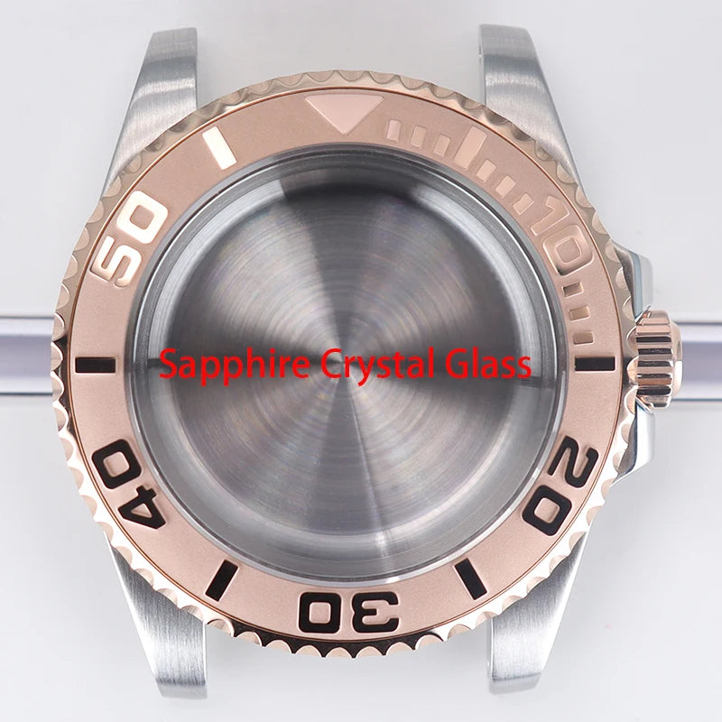 40mm Watch Case Sapphire For NH34/35/36 Eta2824 PT5000 Miyota8215 8205 YACHT