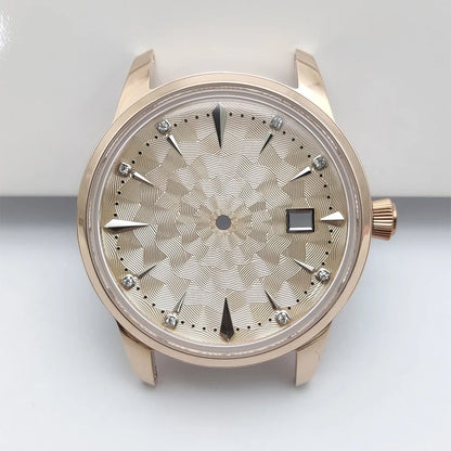 40mm Watch Case 35mm Dial Set Diamond Scale 20mm Strap Cocktail Watch for NH35