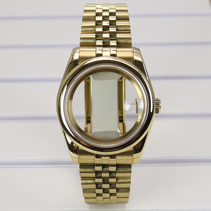 36/39mm Watch Case For NH35/36 NH38 NH70 Miyota 8215 Cases Sapphire Glass Oyster