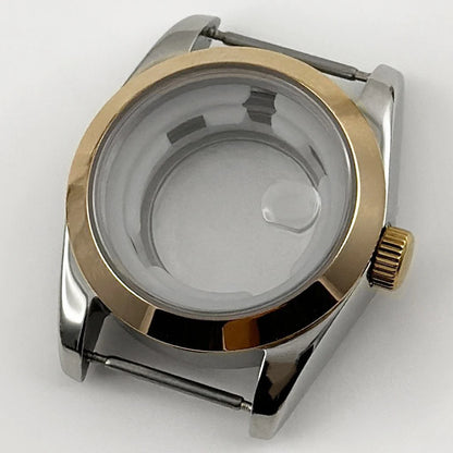 31MM Ladies Round Polished Fluted Bezel Sapphire Crystal Watch Case for NH05/06