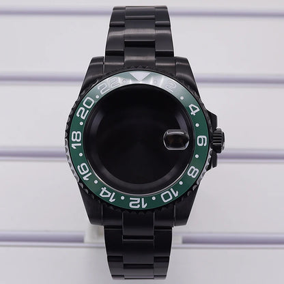 40mm Watch Case PVD Strap Sapphire For NH35 NH36 NH34 ETA 2824 8215 GMT SUB