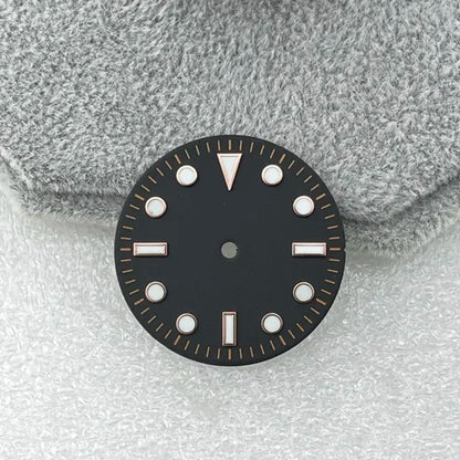 28.5mm Blue Luminous Watch Dial SUB Surface No Calendar Window for NH35/NH36