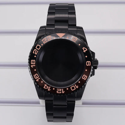 40mm Watch Case PVD Strap Sapphire For NH35 NH36 NH34 ETA 2824 8215 GMT SUB