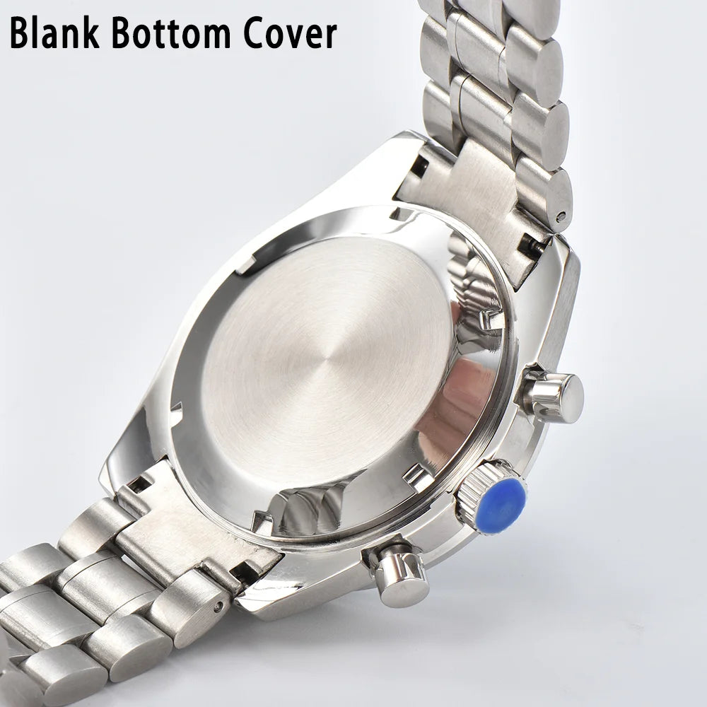 39.7mm Case 20mm Strap for VK63 Watch Head Silver Black Assembled Case Moon Case