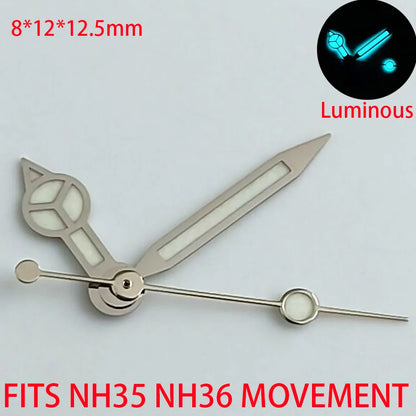Watch Accessories Pointer NH 35 NH36 Hands Green/Blue Super Luminous Suitable For NH 35 NH36 Movement