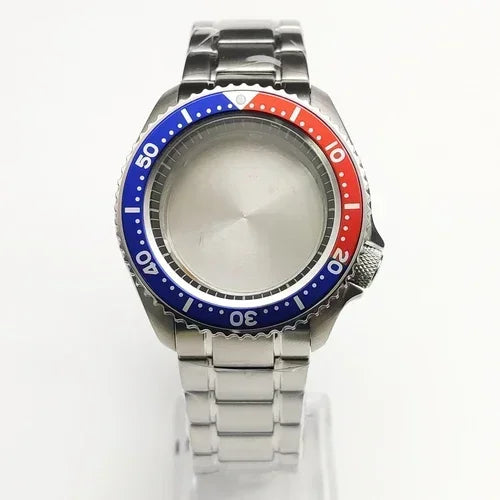 42mm Watch Case+ Strap Set SKX007 Case with Chapter Ring Sapphire for NH35 NH36