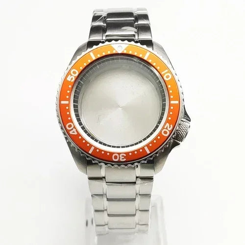 42mm Watch Case+ Strap Set SKX007 Case with Chapter Ring Sapphire for NH35 NH36