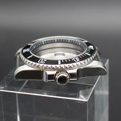 40mm Diver Watch Cases Ceramic Bezel Sapphire Glass For Sub NH35 NH36 NH34 NH38