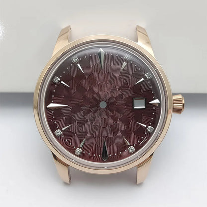 40mm Watch Case 35mm Dial Set Diamond Scale 20mm Strap Cocktail Watch for NH35