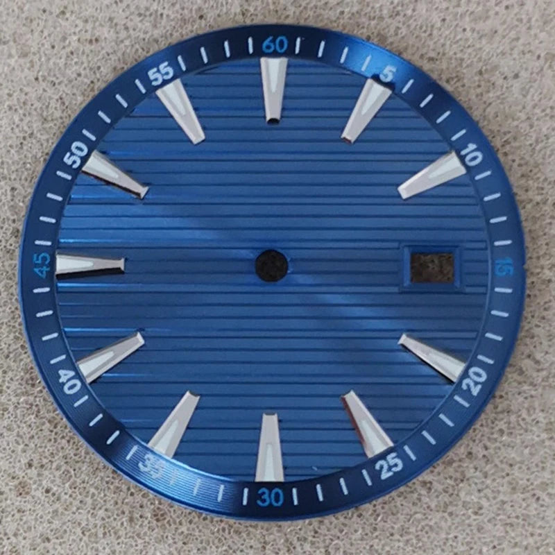 33.5mm No Logo Watch Dial  Arabic Numerals Green Luminous for NH35/NH36/4R/7S