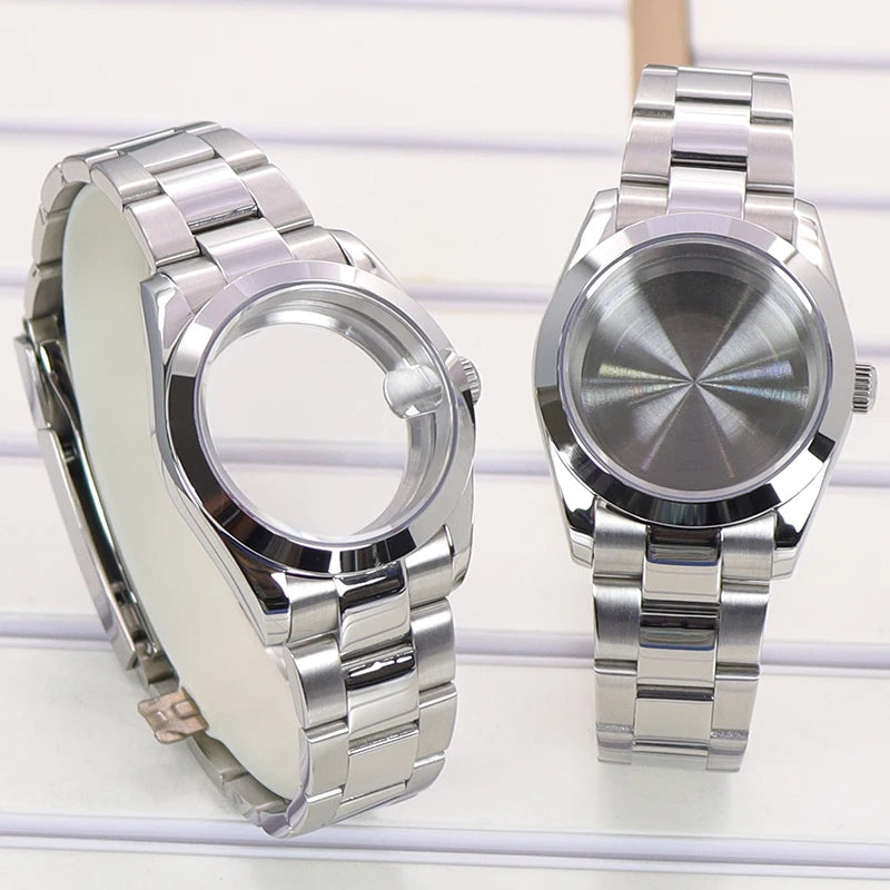 36/39mm Watch Cases and Strap Sapphire Glass For NH35 NH36 NH34 NH38 Miyota 8215