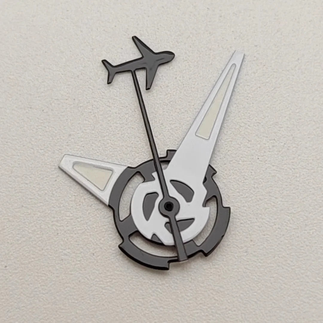 Airplane Shape Second Hand Green Luminous Watch Hands for NH35/NH36 Movement