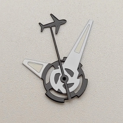 Airplane Shape Second Hand Green Luminous Watch Hands for NH35/NH36 Movement
