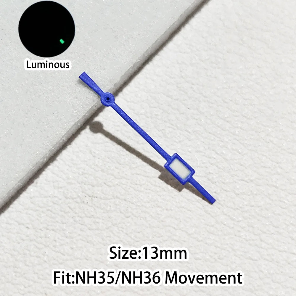 Green/Blue Green Luminous Watch Hands Fit NH35 NH36 Personalized Second Hand