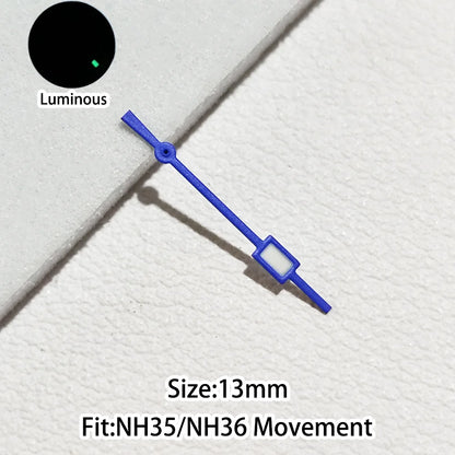 Green/Blue Green Luminous Watch Hands Fit NH35 NH36 Personalized Second Hand