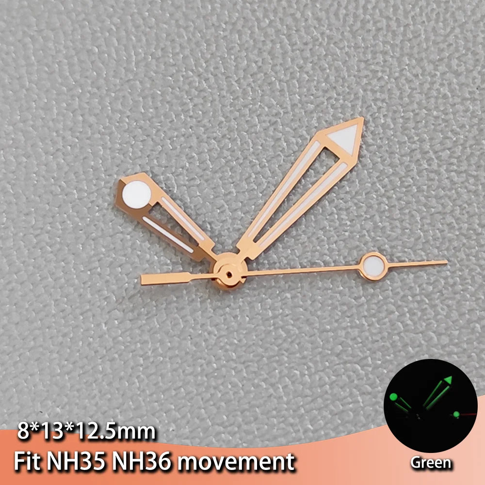 Luminous Green Watches Hands for NH35 NH36 Series ETA 2836 2824 Miyota 8205 8215