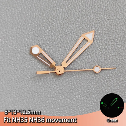 Luminous Green Watches Hands for NH35 NH36 Series ETA 2836 2824 Miyota 8205 8215