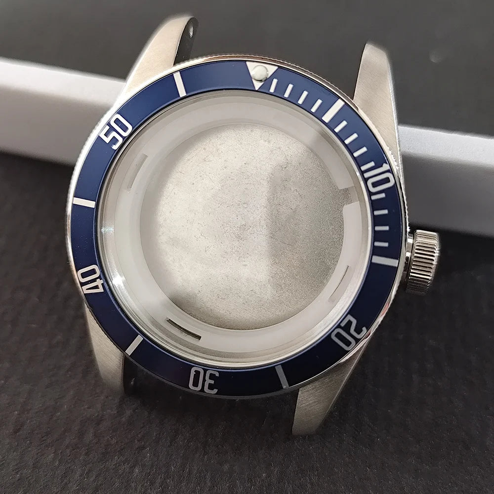 41mm For 8215 Watch Stainless Steel Case For 39.5mm Bezel Sapphire Glass Cases