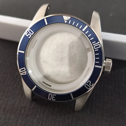 41mm For 8215 Watch Stainless Steel Case For 39.5mm Bezel Sapphire Glass Cases